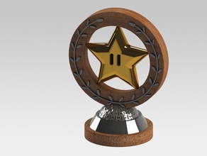 star trophy Spiele super mario 3d print model - Mito3D