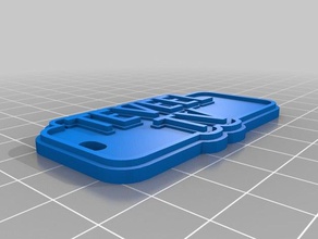 portachiavi te i personalizzato 3d print model - Mito3D