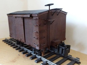 us vintage boxcar 132 openrailway vehicles scale box car garden railway railroad train usa wagon 3d print model - Mito3D