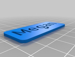 özelleştirilmiş tofs benim özel şablon parametrik işaretler logoları 3d print model - Mito3D