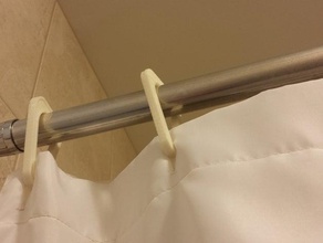 shower curtain hook bathroom 3d print model - Mito3D