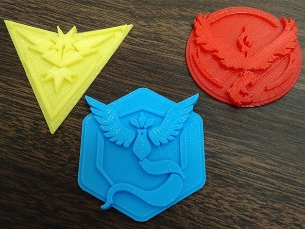 pokemon go team badge necklace coins badges mystic 3D print model - Mito3D
