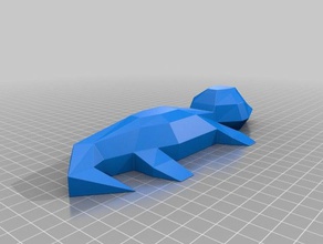 low poly crocodilelizard animals lowpoly sketchup 3d print model - Mito3D