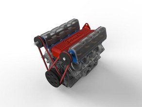 v8 not-air engine prototype engineering gasoline gaz moteur 3d print model - Mito3D