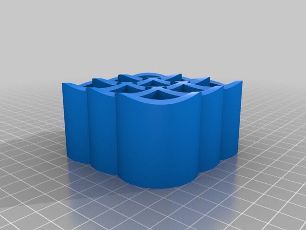 mehrdeutige Zylinder generator 3x3 interaktive Kunst kundengebundene 3D print model - Mito3D