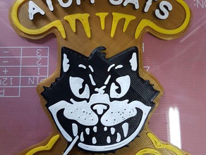 atom cats logo fallout 4 signs logos bomb radiation video game 3d print model - Mito3D