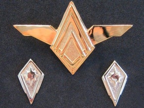 bsg senior officer uniform rank pin accessories battlestar galactica cosplay accessory 3d print model - Mito3D