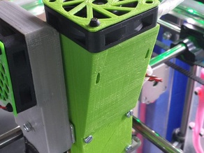 rallonge buse verter ventilateur 40x40 sur de soporte ventil edv 3d la impresora extrusoras 3d print model - Mito3D