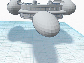 Raumschiff 2 halfes - Spielzeug Spiel Zubehör Fliegen Zukunft starsh 3d print model - Mito3D