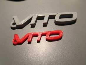 mercedes benz vito 2015-Abzeichen Schlüsselanhänger Fahrzeuge 3d print model - Mito3D