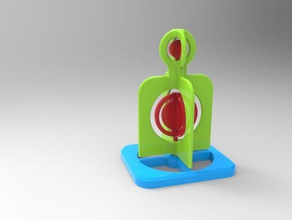 bbpelletrotating hedef mekanik oyuncaklar bb silah pelet çekim 3d print model - Mito3D