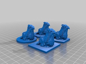 dragon rpg peões jogos 3d print model - Mito3D