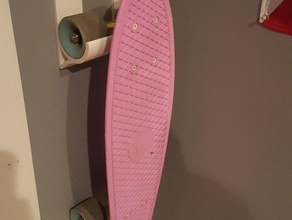 skateboard wall mount sport outdoors electric longboard pennyboard 3d print model - Mito3D