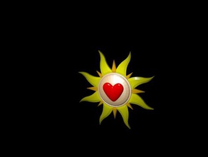 sun heart signs logos 3d print model - Mito3D