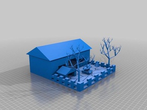 dino casa 3d impressão 3d print model - Mito3D