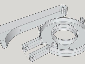 40-mm-led-ring-Schnappverschluss-Schwenkarm Teile led-ring leds 3d print model - Mito3D