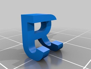 rj des signes les logos personnalisé 3d print model - Mito3D