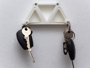 Dreieck-Schlüssel-Halter - Organisation Schlüsselanhänger 3d print model - Mito3D