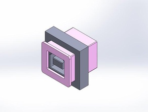 la piccola chiavetta usb b per montaggio a pannello Stampante 3d parti 3d print model - Mito3D