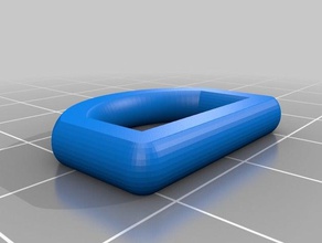 semplice d-ring sport all'aperto accessorio zaino portachiavi paracord 3d print model - Mito3D
