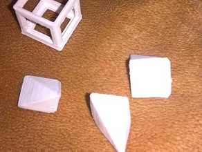 üç piramit küp matematik sanat piramid 3d print model - Mito3D