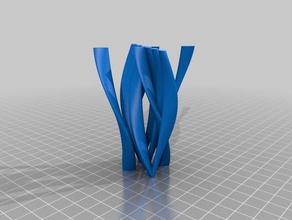 my customized twisted strands decor 3d print model - Mito3D