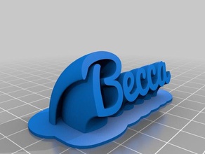 becca2 office customized 3d print model - Mito3D