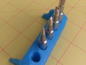 solder tip holder 5 Positionen - Elektronik hakko das Löten wilson ii 3d print model - Mito3D