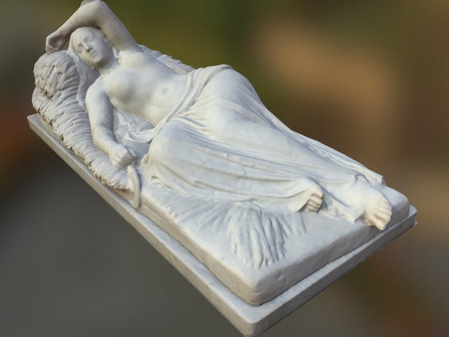 dormir reaper varreduras réplicas A impressão 3d Digitalização em beleza terreno calabouço grego mitologia nua nude escultura a bela adormecida mulher 3D print model - Mito3D