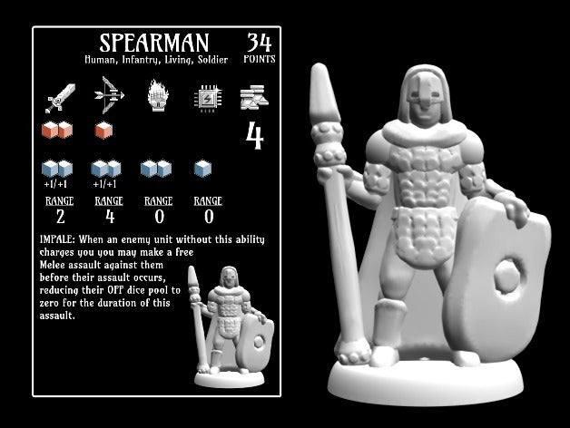 spearman 18mm scale toys games 28mm boardgame boardgames dnd fantasy fighter gaming medieval miniature miniatures pathfinder pocket taktikler rpg asker strateji masa üstü wargame wargames wargaming savaşçı wayfarer taktik 3D print model - Mito3D