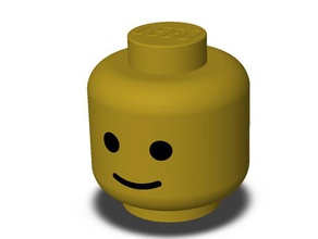 classic lego minifigure grin heads without eyesmouth people 3d print model - Mito3D