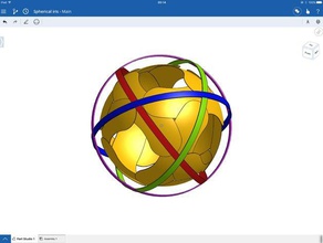 küresel iris diyafram topu heykel matematik sanat 3d print model - Mito3D