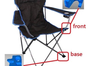 cadeira de acampamento base frontal ao ar livre jardim campingstuhl halter klappstuhl monte 3d print model - Mito3D