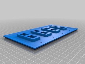 8 way keystone jack wall plate household customized 3d print model - Mito3D