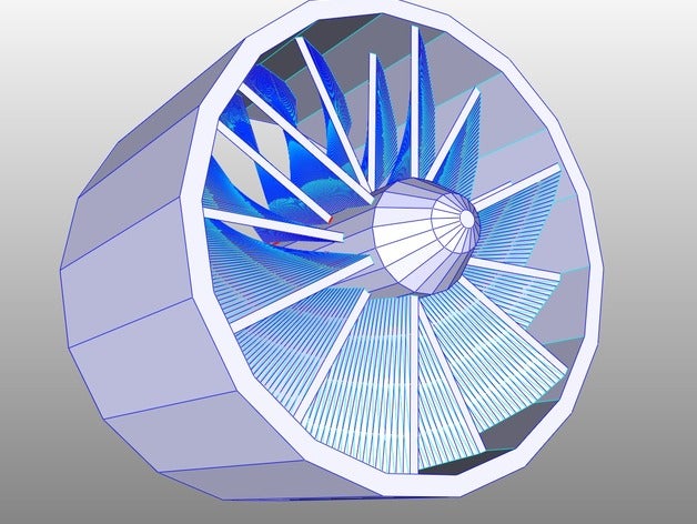 montagem das pás da turbina não 3d prontos para impressão outros lâminas fã jet syrus54 3D print model - Mito3D