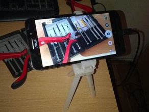 universal mobile phone tripod no screws 3d print model - Mito3D