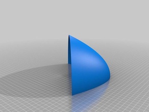 halbe Parabel paraboloid revolution Ohr-Trompete audio 3d print model - Mito3D