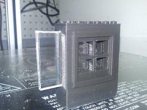 interlocking brick window 3d printing 3d print model - Mito3D