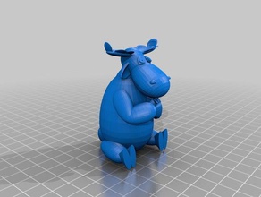 oturup geyik 3d baskı 3d print model - Mito3D