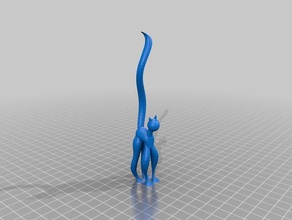 gato suporte do anel animais arte 3d print model - Mito3D