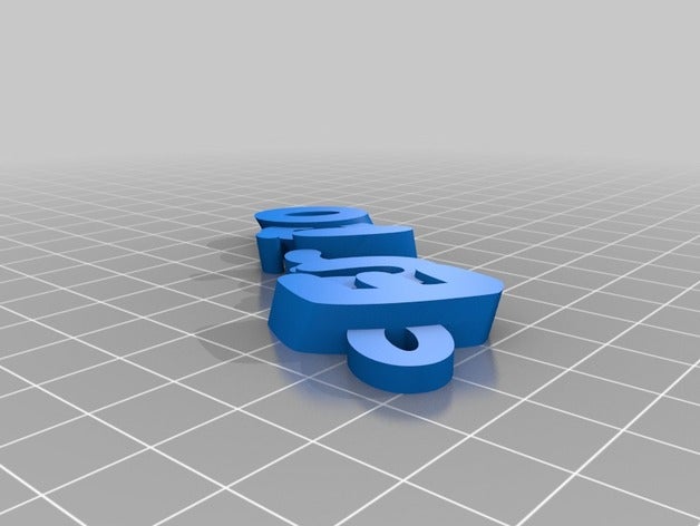 my customized iamburnys v2text name keyring keyfob keychains 3D print model - Mito3D