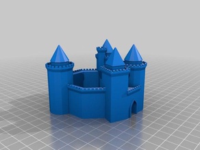 medieval fortress 2 Gebäude Strukturen angepasst 3d print model - Mito3D