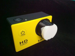 sj4000 lens cap work hood sjcam camera 3d print model - Mito3D