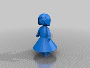 girl dress people doll 3d print model - Mito3D