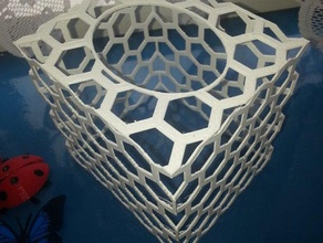 scatola del tessuto di copertura-grande hex 3d la stampa freddo decrotive per il viso influenza aviaria tessuti 3d print model - Mito3D