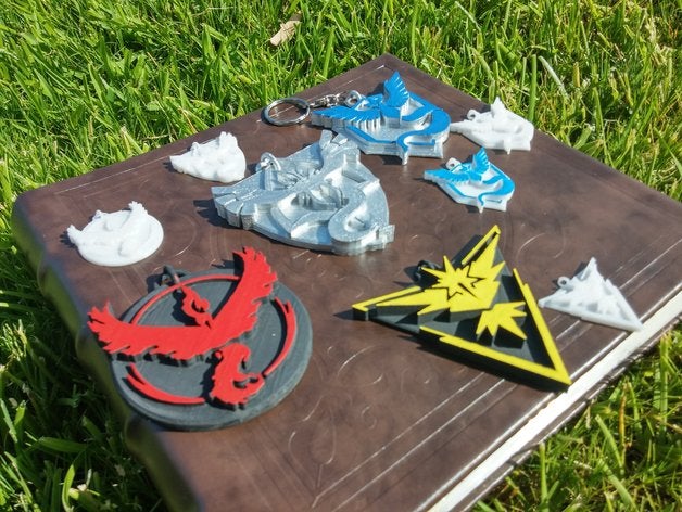 pokemon go team badges mystic valor instinct harmony accessories 3D print model - Mito3D