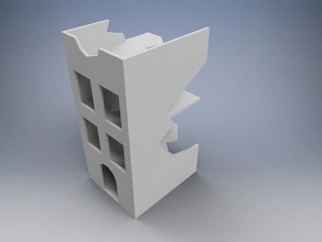 edificio alto 28mm wargaming de juguete juego accesorios 3d print model - Mito3D