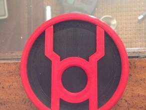 red lantern corps insígnia sinais logotipos 3d print model - Mito3D