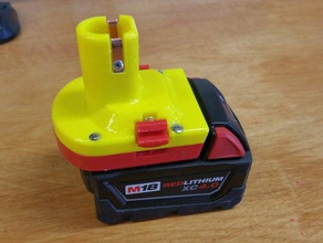 milwaukee ryobi battery adapter machine tools 3d print model - Mito3D
