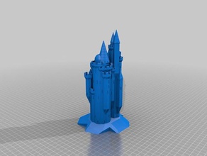meu personalizados castle 2 edifícios estruturas 3d print model - Mito3D